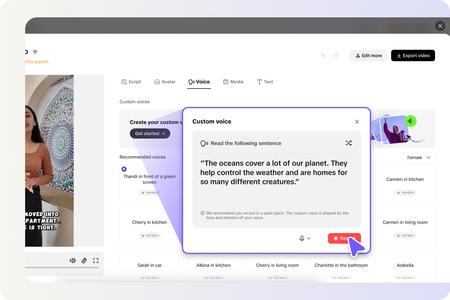 Create a custom voice